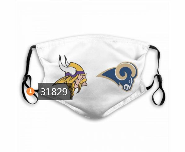 NFL Minnesota Vikings 1242020 Dust mask with filter->nfl dust mask->Sports Accessory